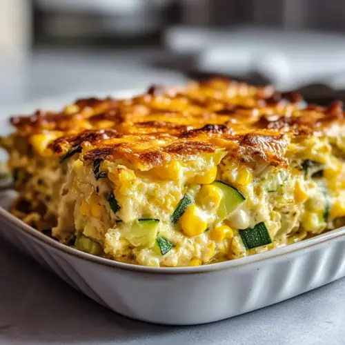 Cheesy Zucchini and Corn Casserole