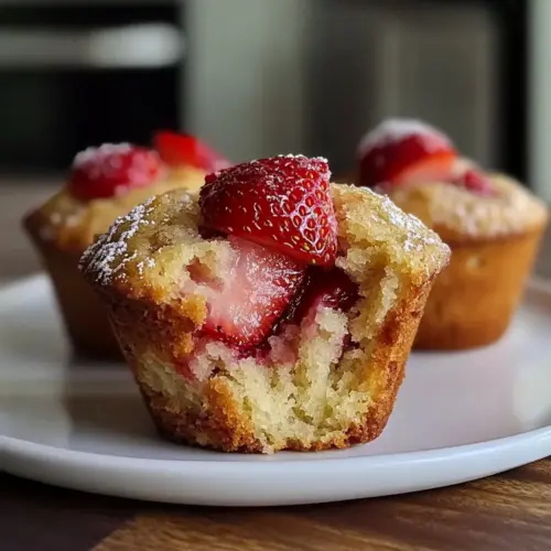 Almond Flour Strawberry Muffins