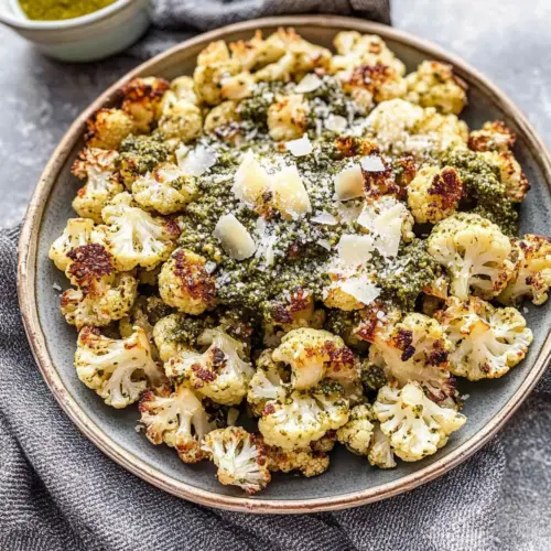 Parmesan Pesto Roasted Cauliflower
