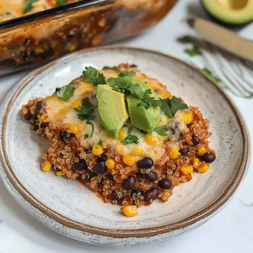 Vegetarian Black Bean Quinoa Casserole