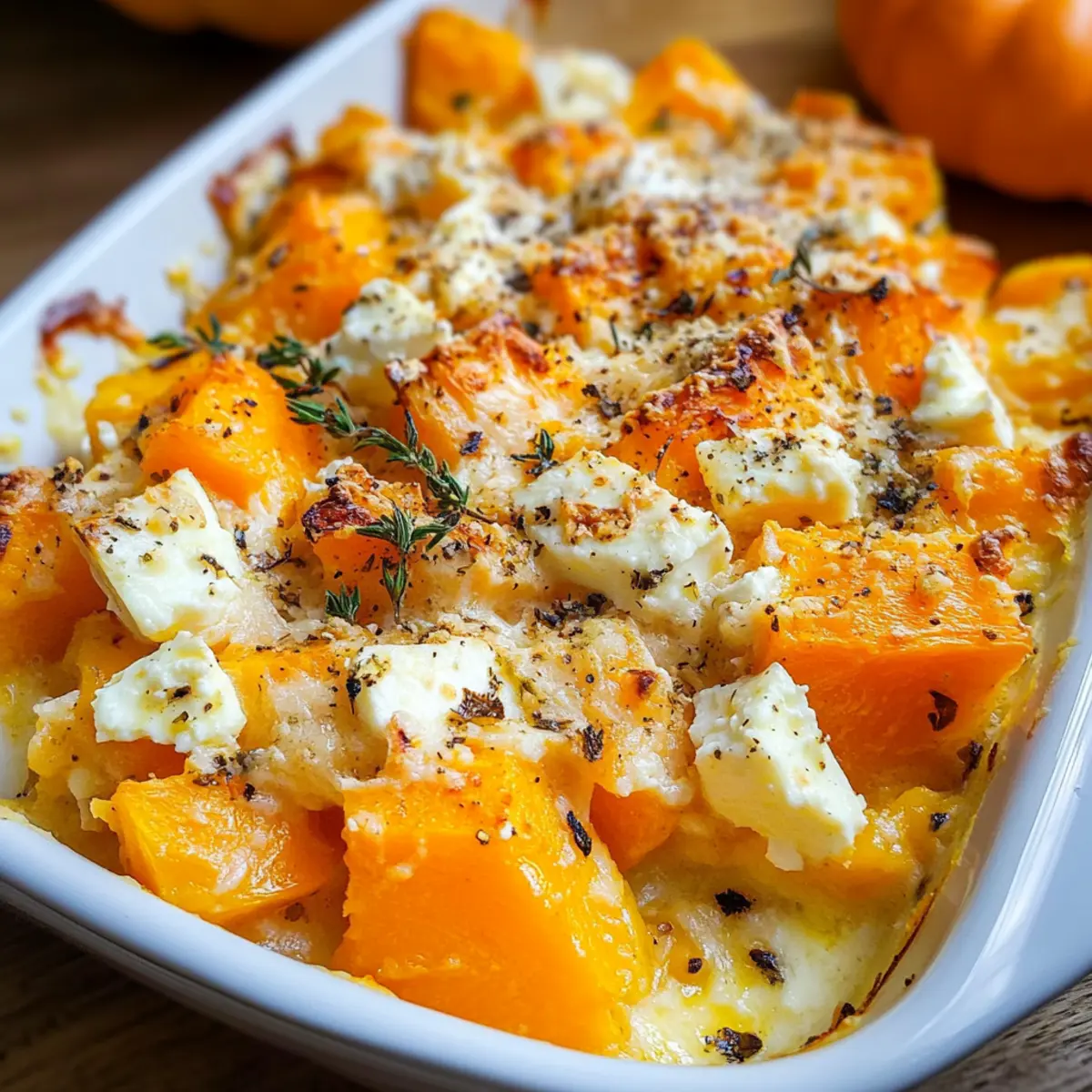 Butternut Squash and Feta Gratin
