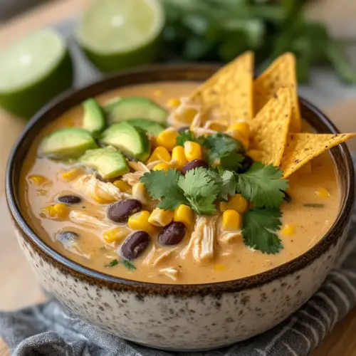 Crockpot Mexican Street Corn & Chicken Chowder