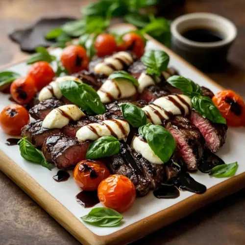 Grilled Flank Steak Caprese