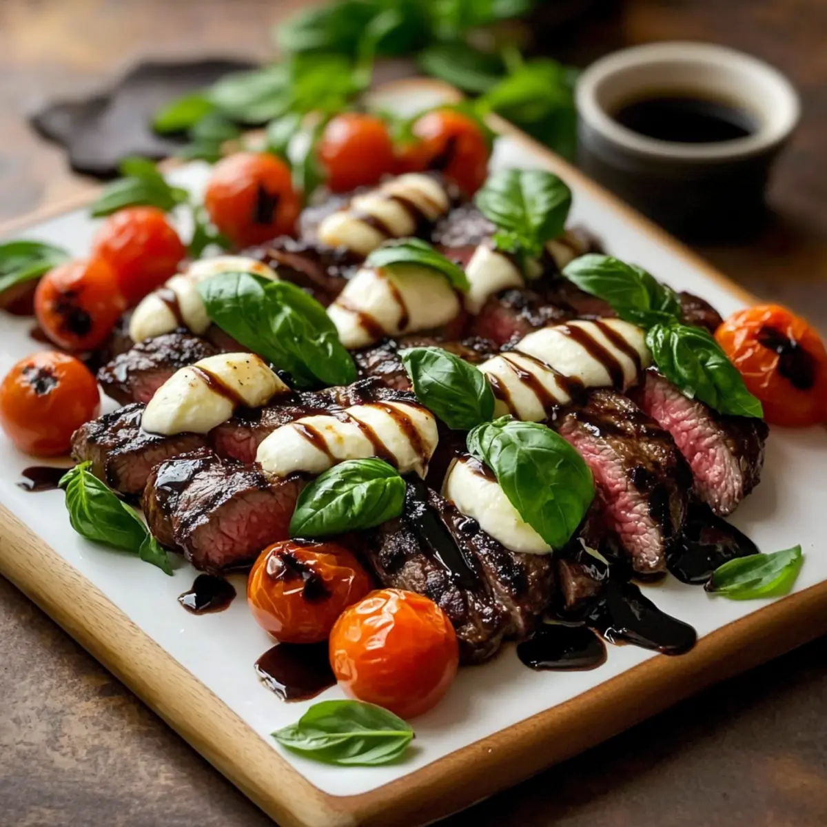 Grilled Flank Steak Caprese