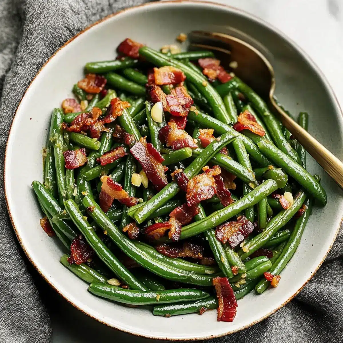 Green Beans with Bacon and Garlic