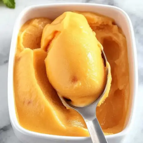 Peach Sorbet Without Ice Cream