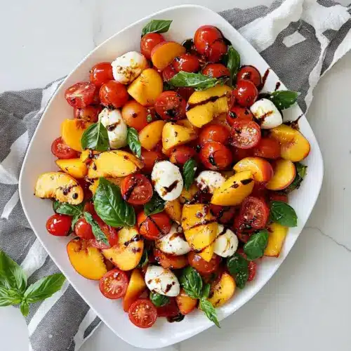 Tomato Peach And Basil Salad