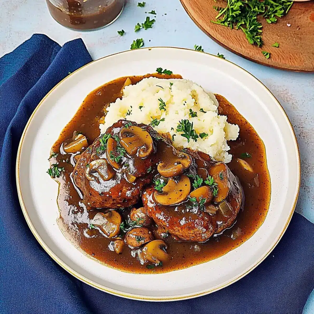 Beef Patties with Gravy