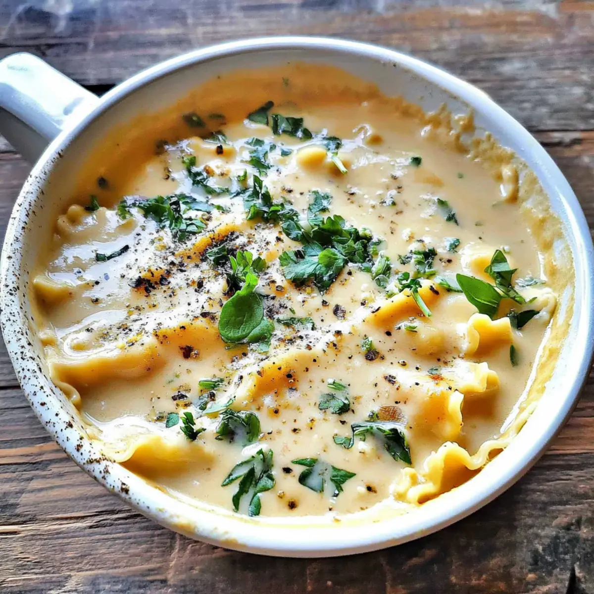 Vegan White Lasagna Soup