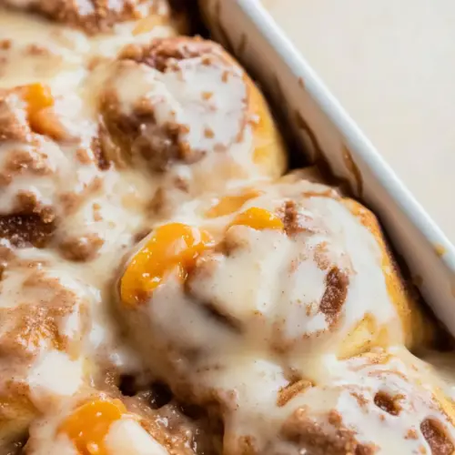 Peach Cobbler Cinnamon Rolls