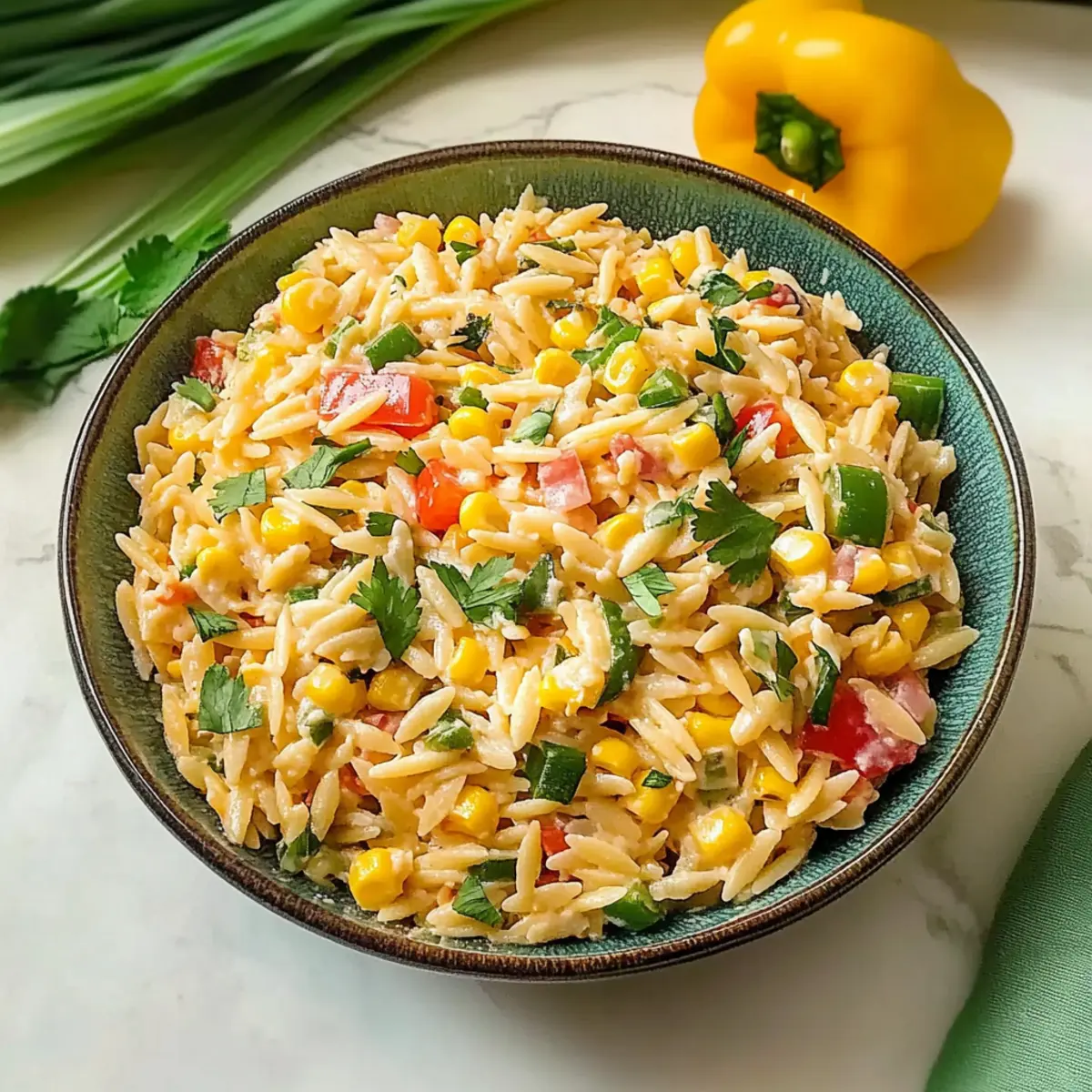 Mexican Street Corn Orzo Pasta Salad