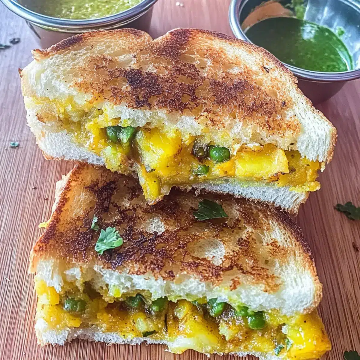 Samosa grilled cheese